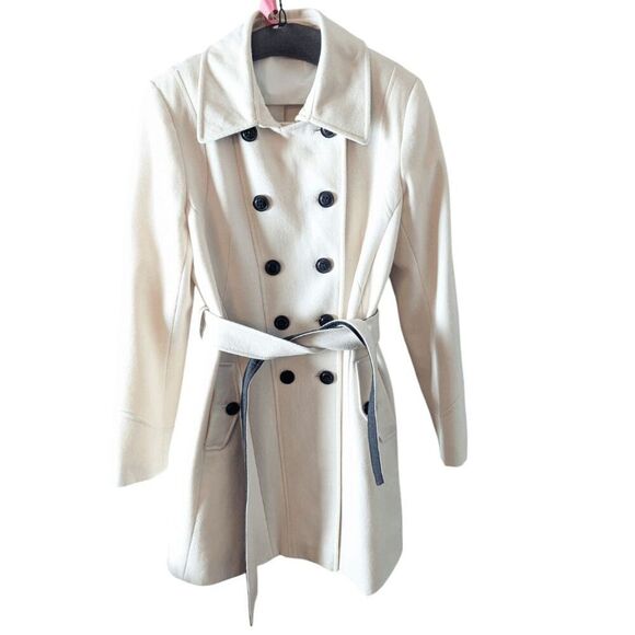 DKNY Double Breasted Long Wool Peacoat Size 6 - Picture 2 of 4